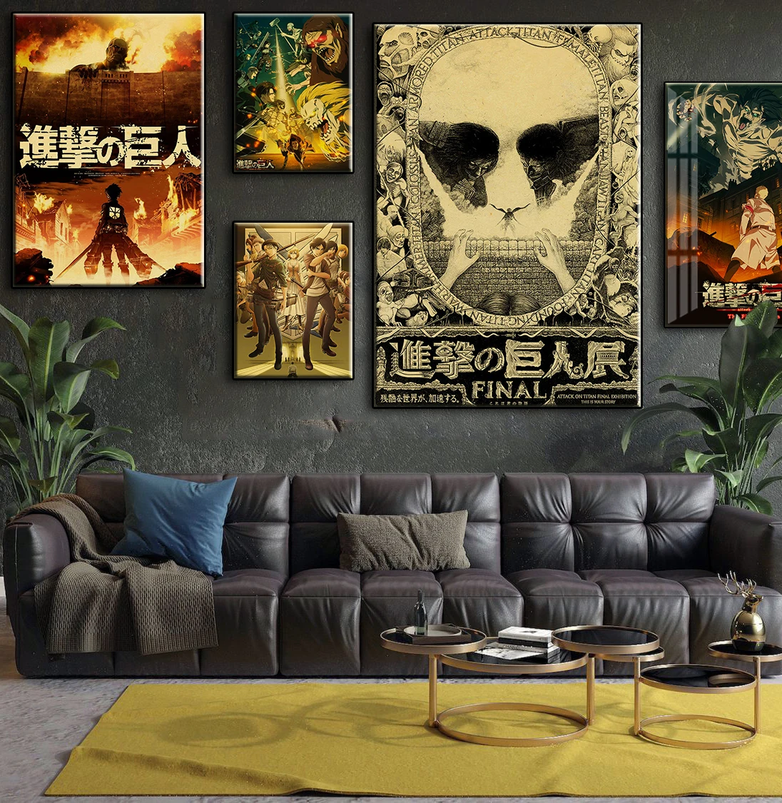 

Attack On Titan Anime Poster Wall Mounted Art Canvas Painting Home Decor Prints Room Decor Wall Painting Sticker Picture Cuadros