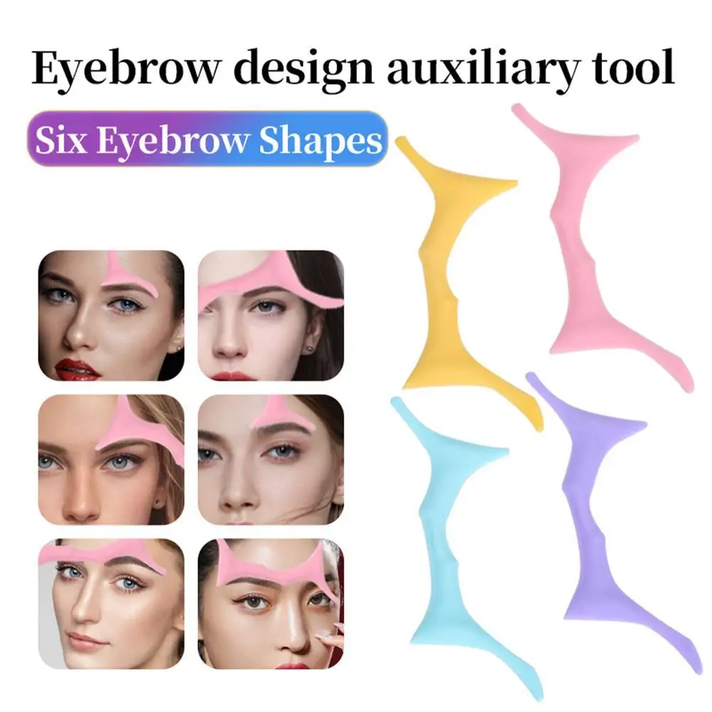 

Silicone Eyebrow Ruler Eyeliner Eye Makeup Assist Tool Eyelash Paint Lipstick Silicone Beauty Ruler Stencil