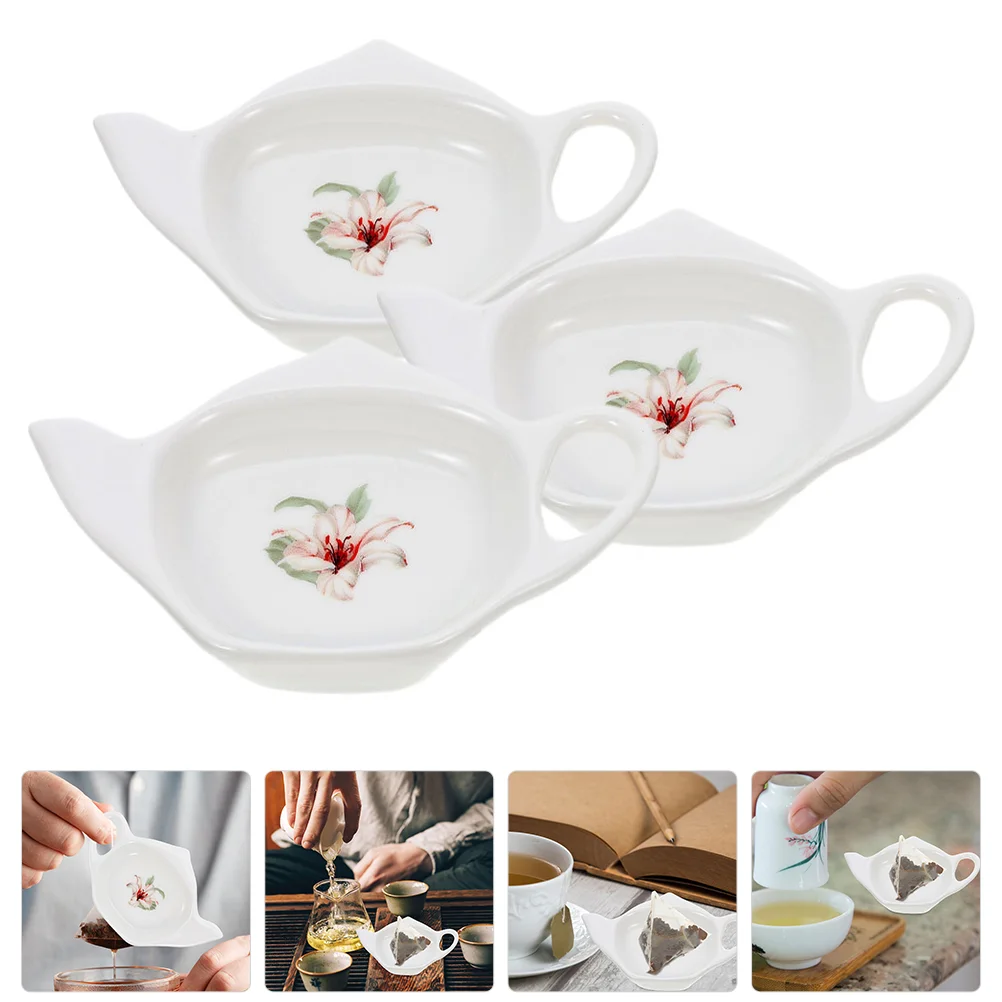 

Tea Ceramic Rest Dish Teabag Bowl Holder Tray Porcelain Coaster Sauce Ceramics Seasoning