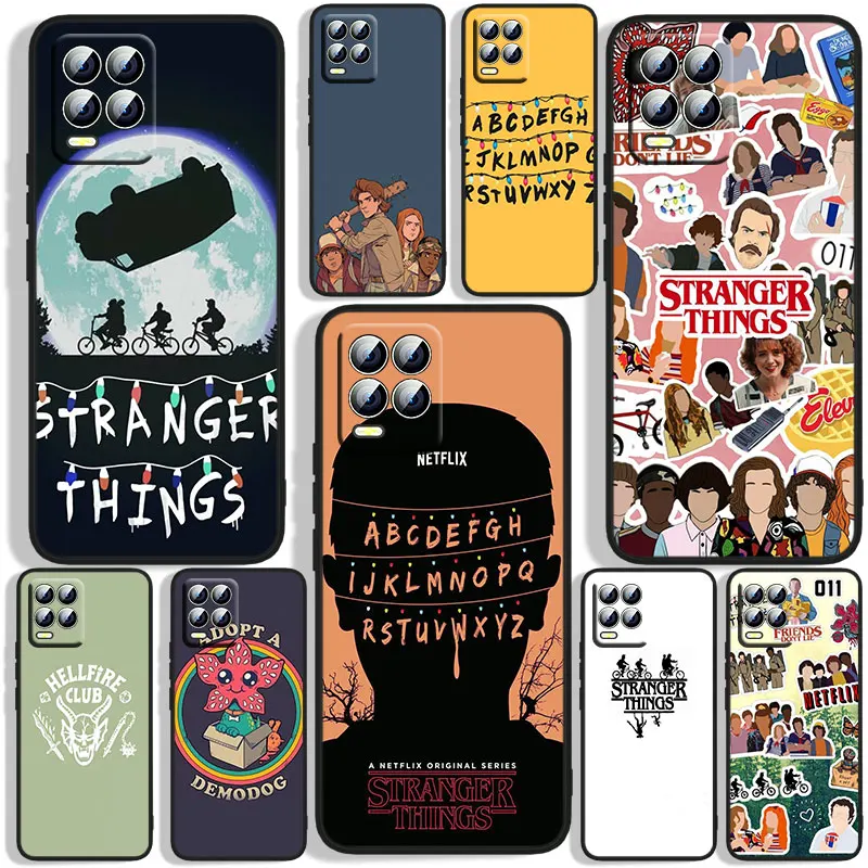 

Stranger Things Phone Case For OPPO Realme 5 6i 6s 7 7i(Global) 8 8i Pro 5G Realme Narzo 50A Narzo 50i Black Soft Capa Silicone