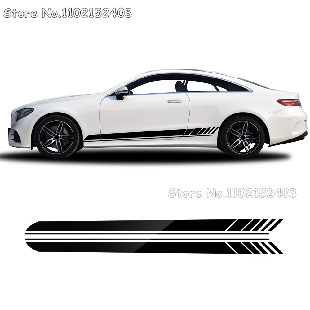 

For Mercedes Benz C Class W205 Coupe Sedan W213 E Class Stickers Accessorie Edition 1 C63 AMG Side Stripes Vinyl Decal Stickers