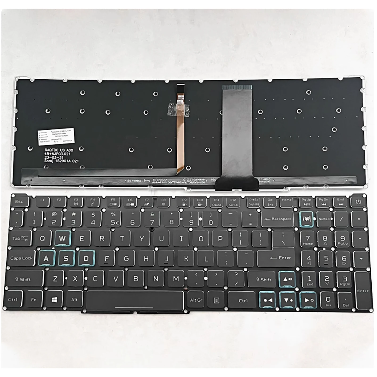 Фото Американская клавиатура для ноутбука Acer Predator Triton 300 PT315-51 PT315-52 PT315-53 GRB с подсветкой №1
