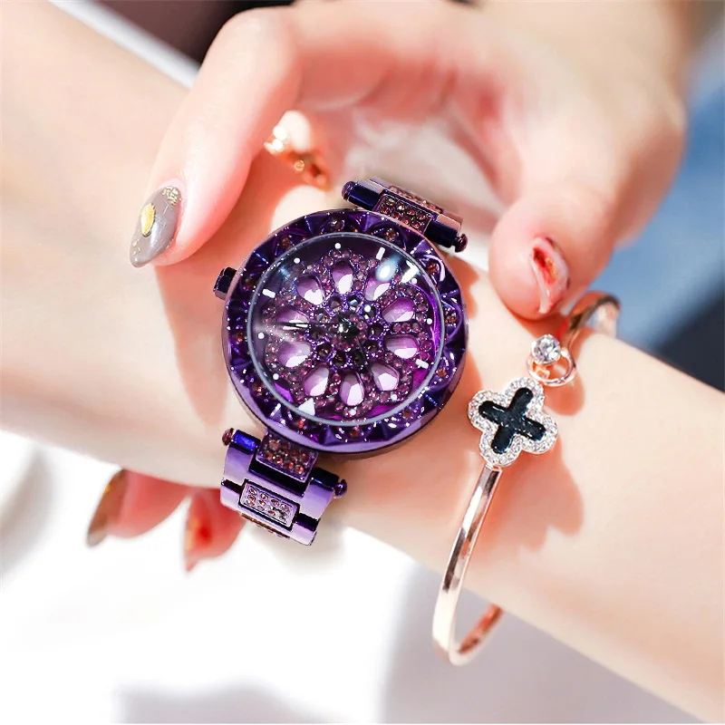 Watch For Women Popular Rotary Dial Watch Women's Fashion Waterproof Student Quartz Watch