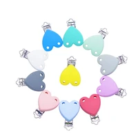 5pcsset love silicone pacifier clip baby pacifier clips bpa free food grade silicone diy teether chain accessories baby toys