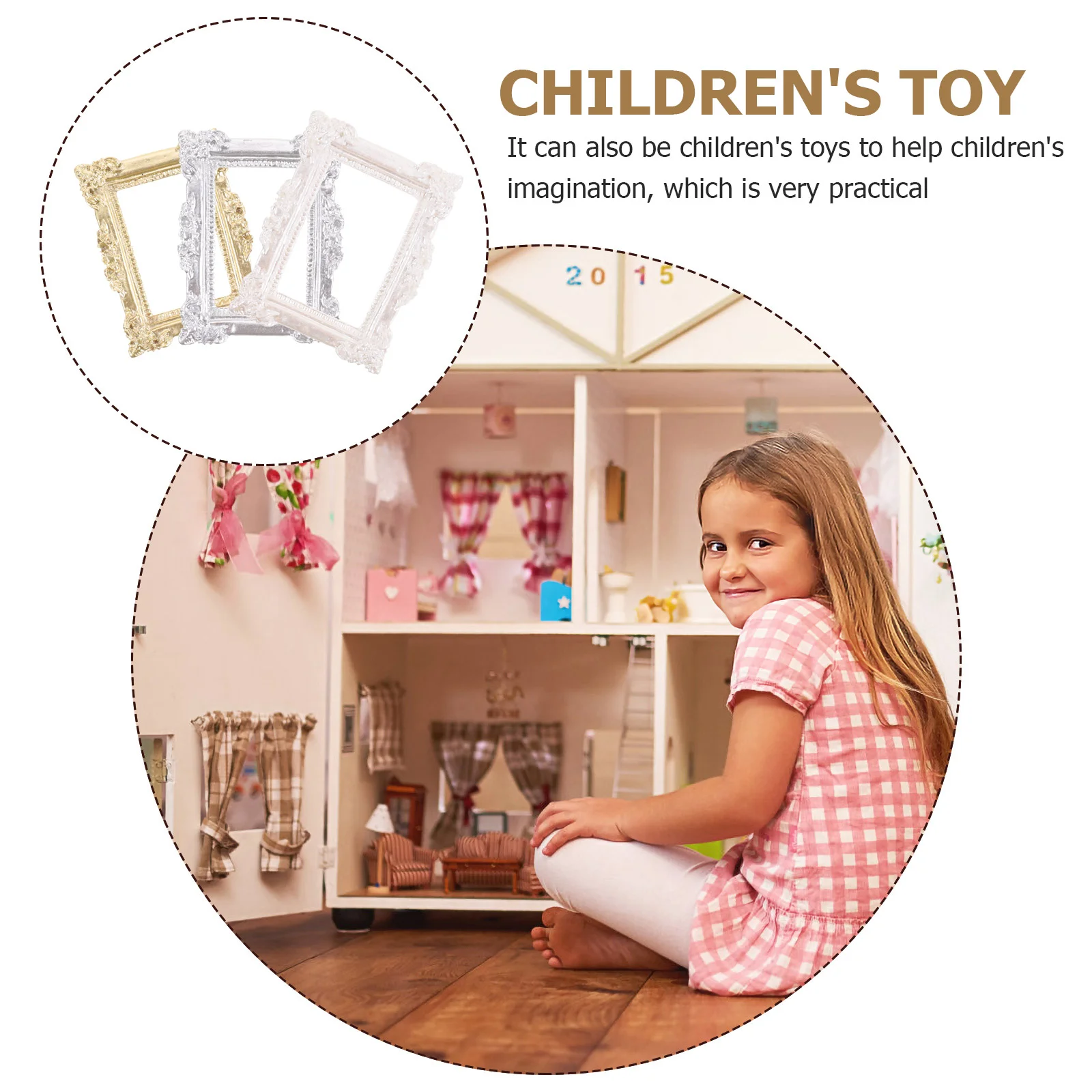 9-częściowa ramka na zdjęcia Ozdoby Akcesoria do telefonu Mini Vintage Dekoracja dla dzieci majsterkowania Rękodzieło Tworzenie rekwizytów w