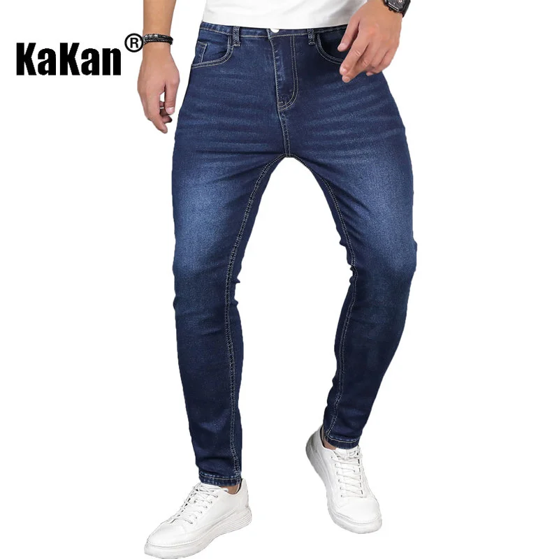 Kakan - High-quality European and American Men's Elastic Tight-fitting Small Leg Jeans, New Long Jeans K05-136 In Spring Autumn