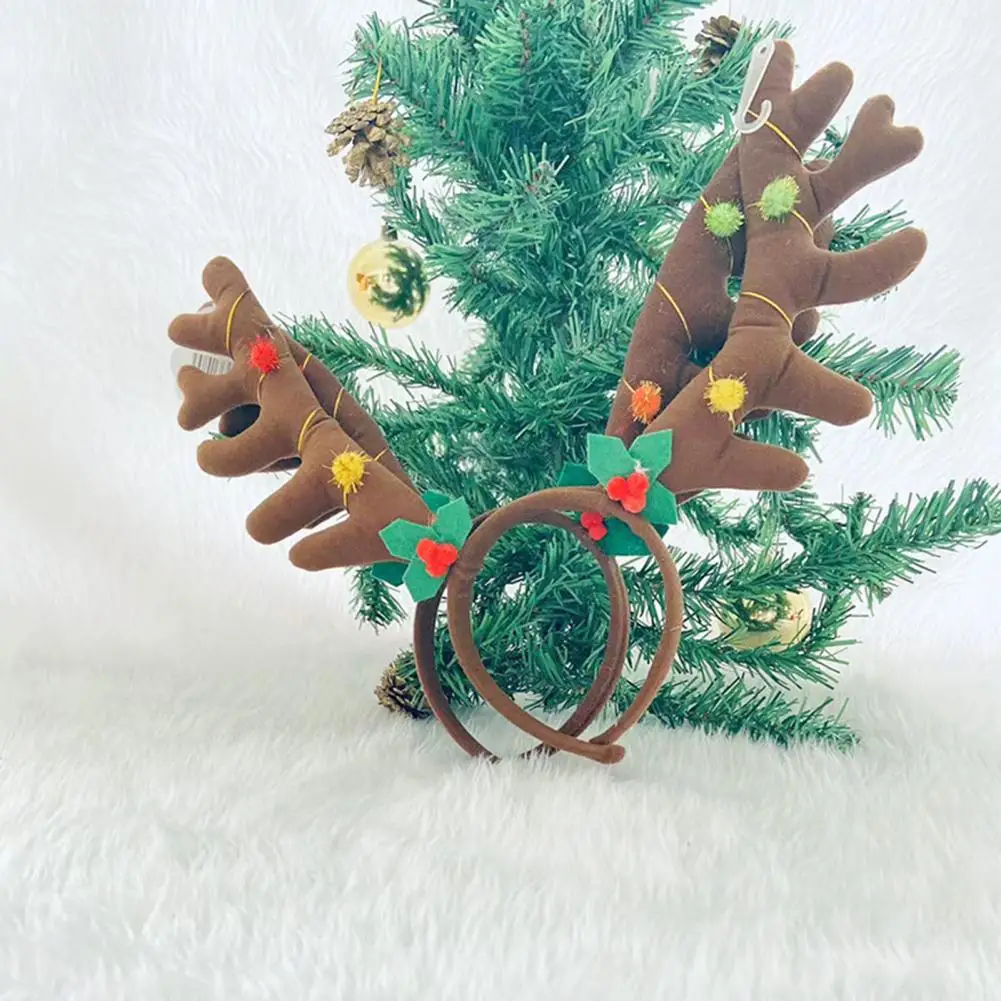 

Christmas Headband Antlers Lightweight Hair Hoop Holiday Costume Cosplay Props Reindeer Headband Antlers Headband