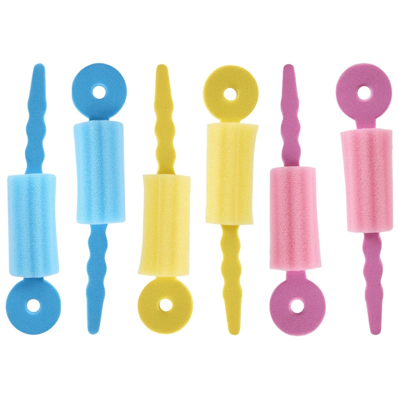 

6 шт., мягкие валики для завивки волос, из пены