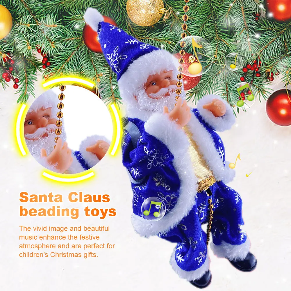 

Christmas Climbing Ladder Doll Reusable Electric Climbing Santa Claus Doll Santa Claus Climbing Beads Toy for Children Xmas Gift