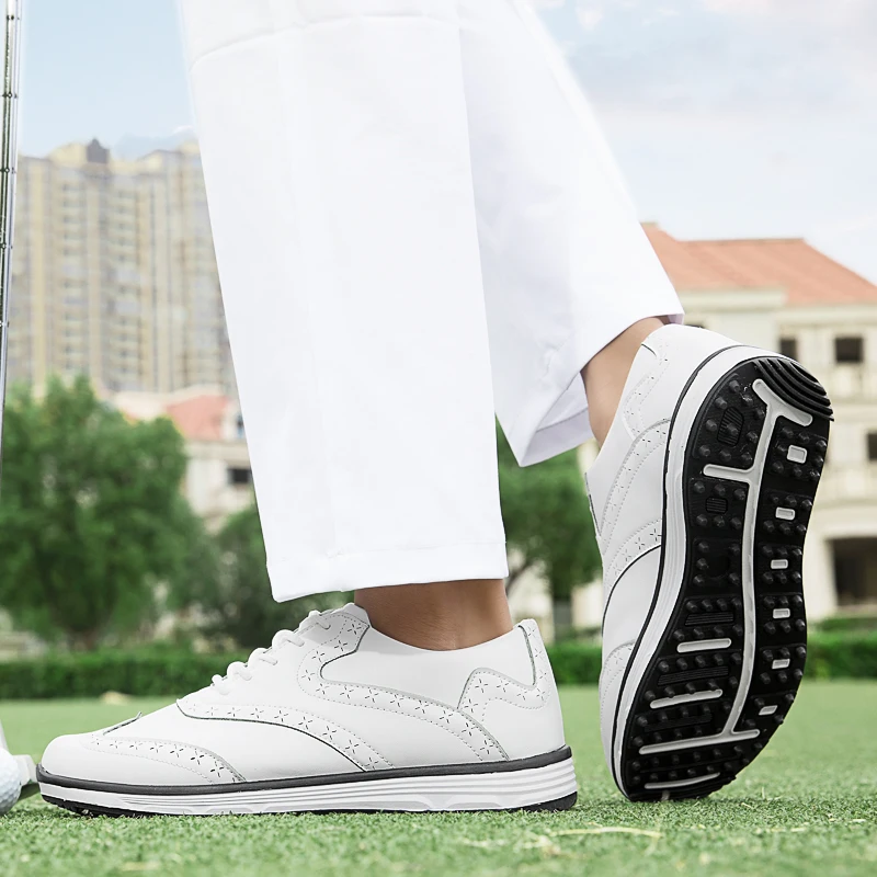 New Men's Golf Shoes Non-Slip Studless Comfort Sneakers Men's Outdoor Workout Golf Sneakers Blue Black Golf Sneakers Size 39-45