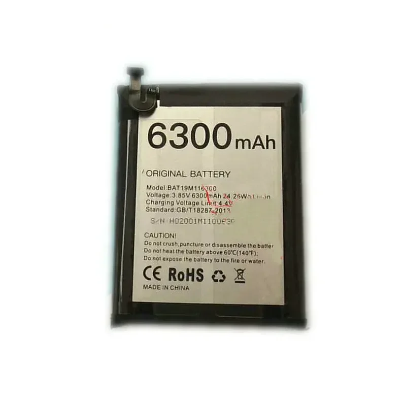 Фото Аккумулятор для Doogee S68 Pro 6300 мАч Li-Ion перезаряжаемый BAT19M116300, аксессуары для мобильных телефонов №2