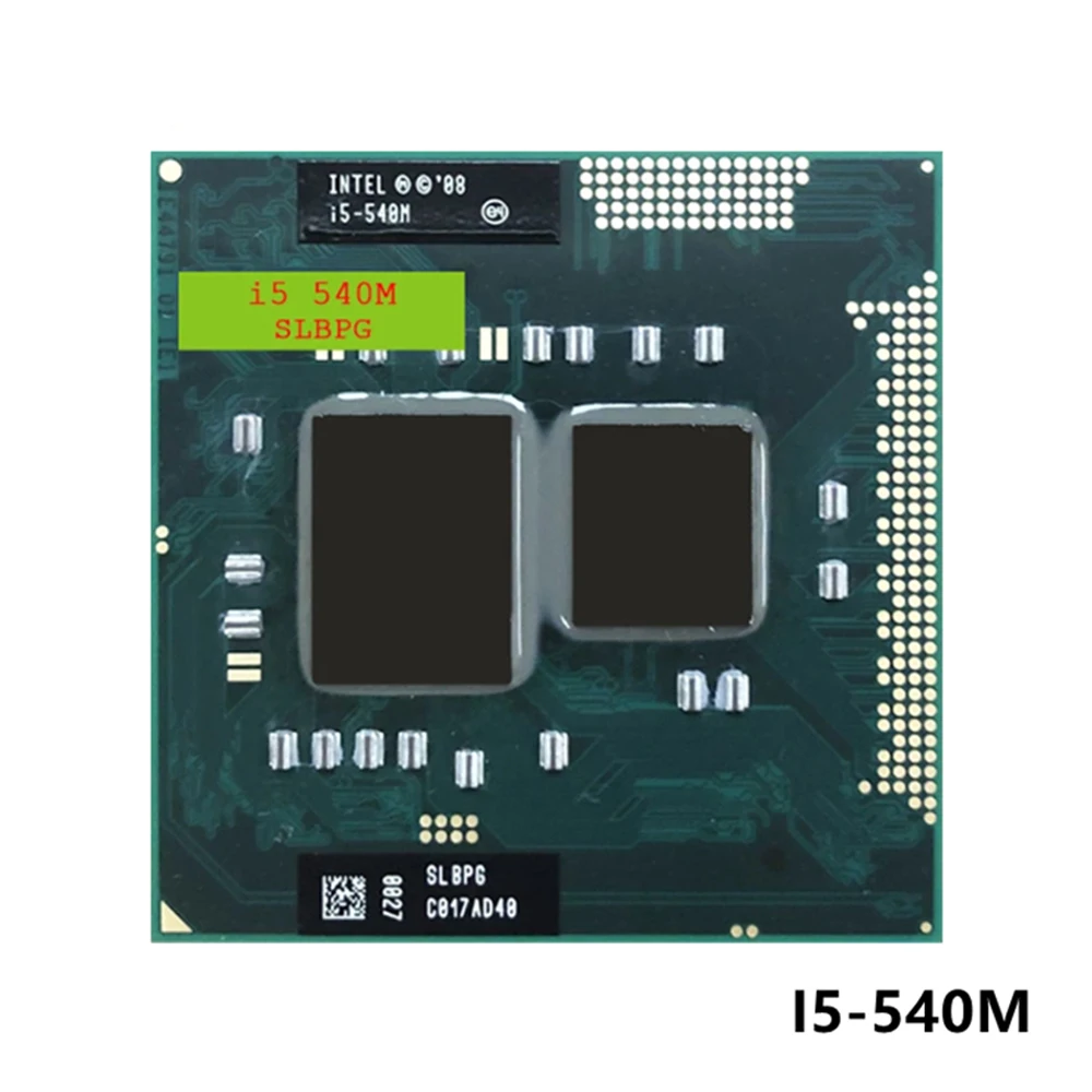 

intel CPU laptop i5-540M cpu 3M Cache 2.53 GHz to 3.066 GHz i5 540M rPGA988A processor Compatible HM57 HM55 QM57