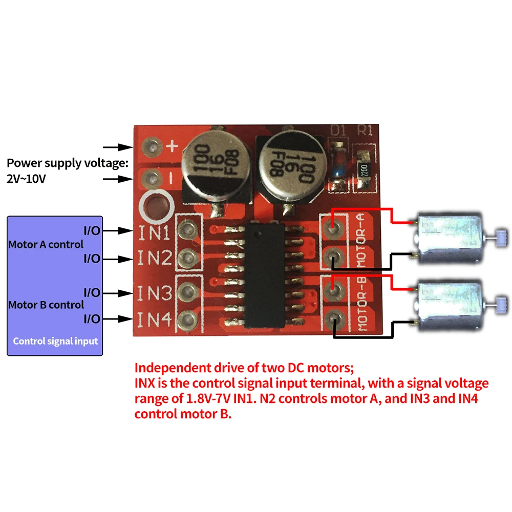 5 шт. MX1508 1.5A 2-сторонний драйвер двигателя постоянного тока скорость двойной
