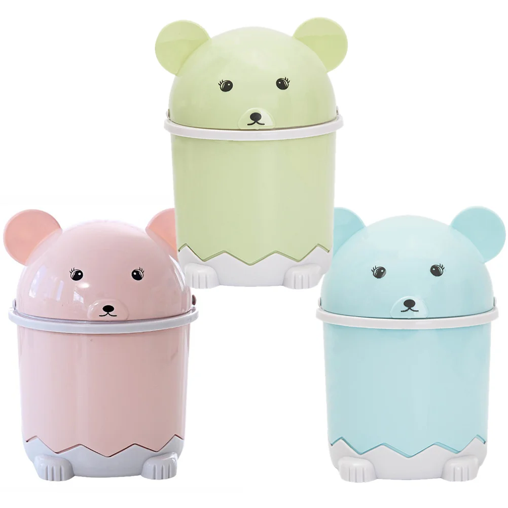 

Trash Can Mini Caddy Holder Bucket Dustbin Garbage Table Pen Desk Compostfunny Makeup Plasticwastebasket Basket Rubbish Kitchen
