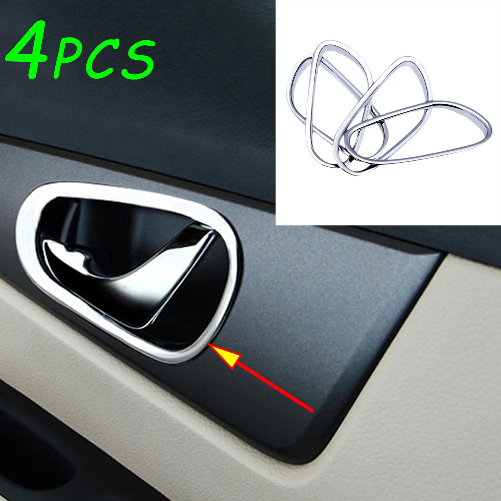 

ABS Chrome Interior Door Handle Surrounds Cover Trims For Nissan Rogue X-Trail T32 2014 2015 2016 2017 2018 2019 2020 2021