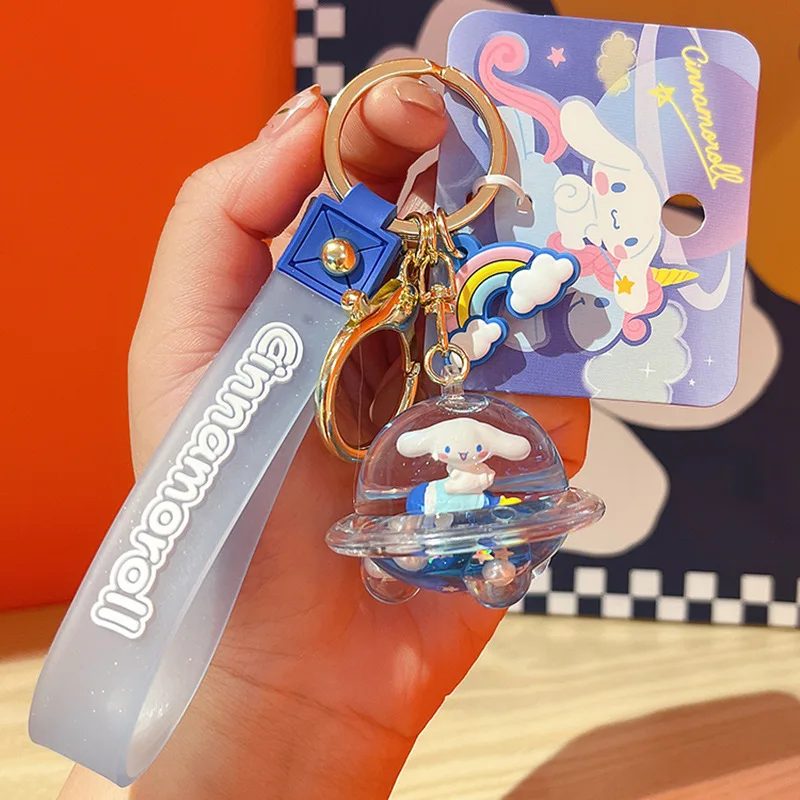 

Kawaii Sanrio Accessories Cinnamoroll Cartoon Cute Keychain Bag Pendant Decoration Sweet Anime Toys Girls Birthday Gift
