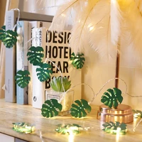 2m 10 leds leaf light strings led tropical leaves shape string lights for baby shower wedding jungle party room decor lightings