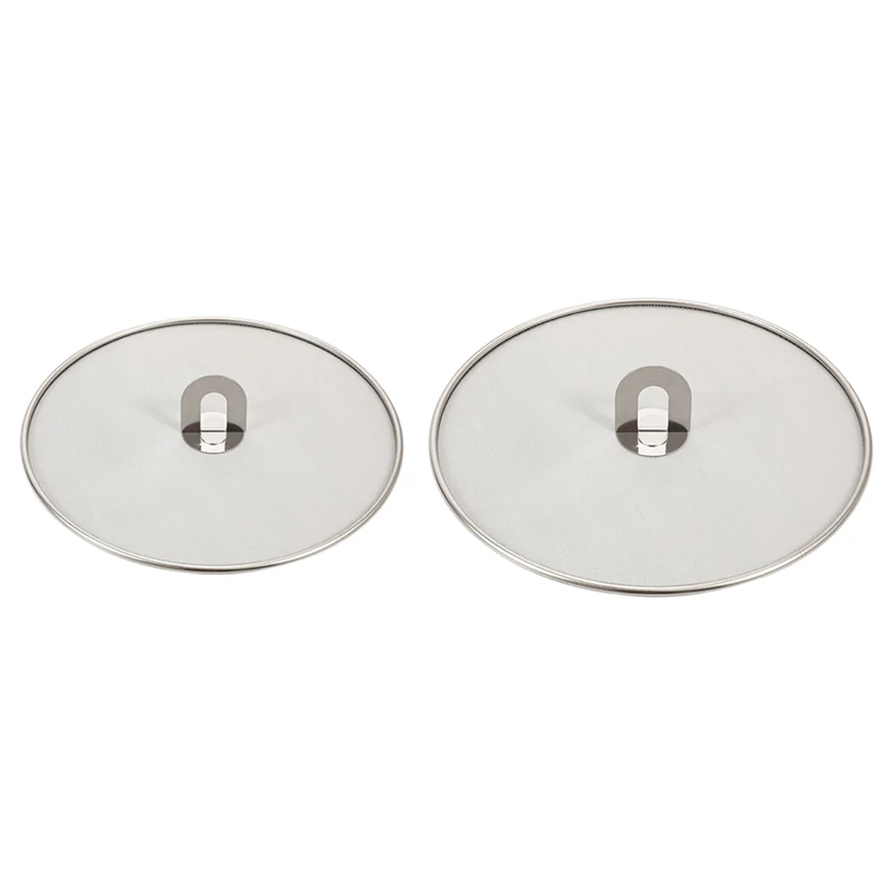 

Cover Splatter Pot Lid Grease Guard Screen Pan Oil Cooking Lids Frying Mesh Skillet Anti Shield Round Stainless Covers Steel