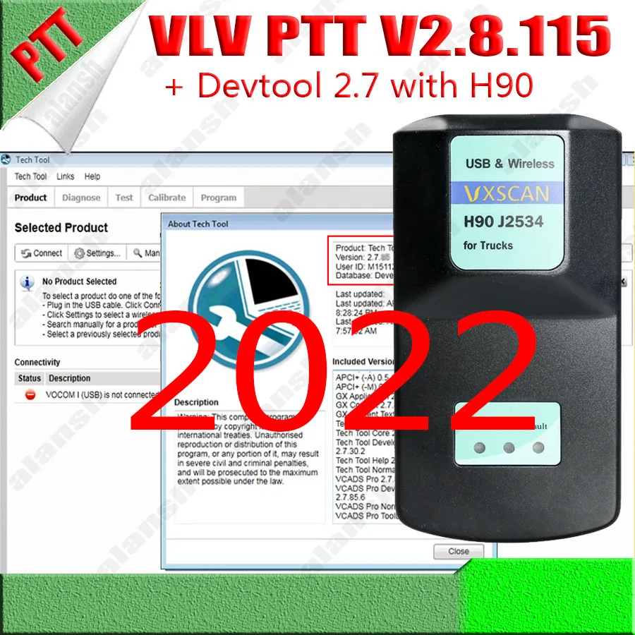 2023 Премиум технологический инструмент PTT 2.8.150 V2.8 V2.7.116 онлайн обновление VCADS разработчик Devtool Plus 2,7 APCI H90 грузовик сканер для Volv