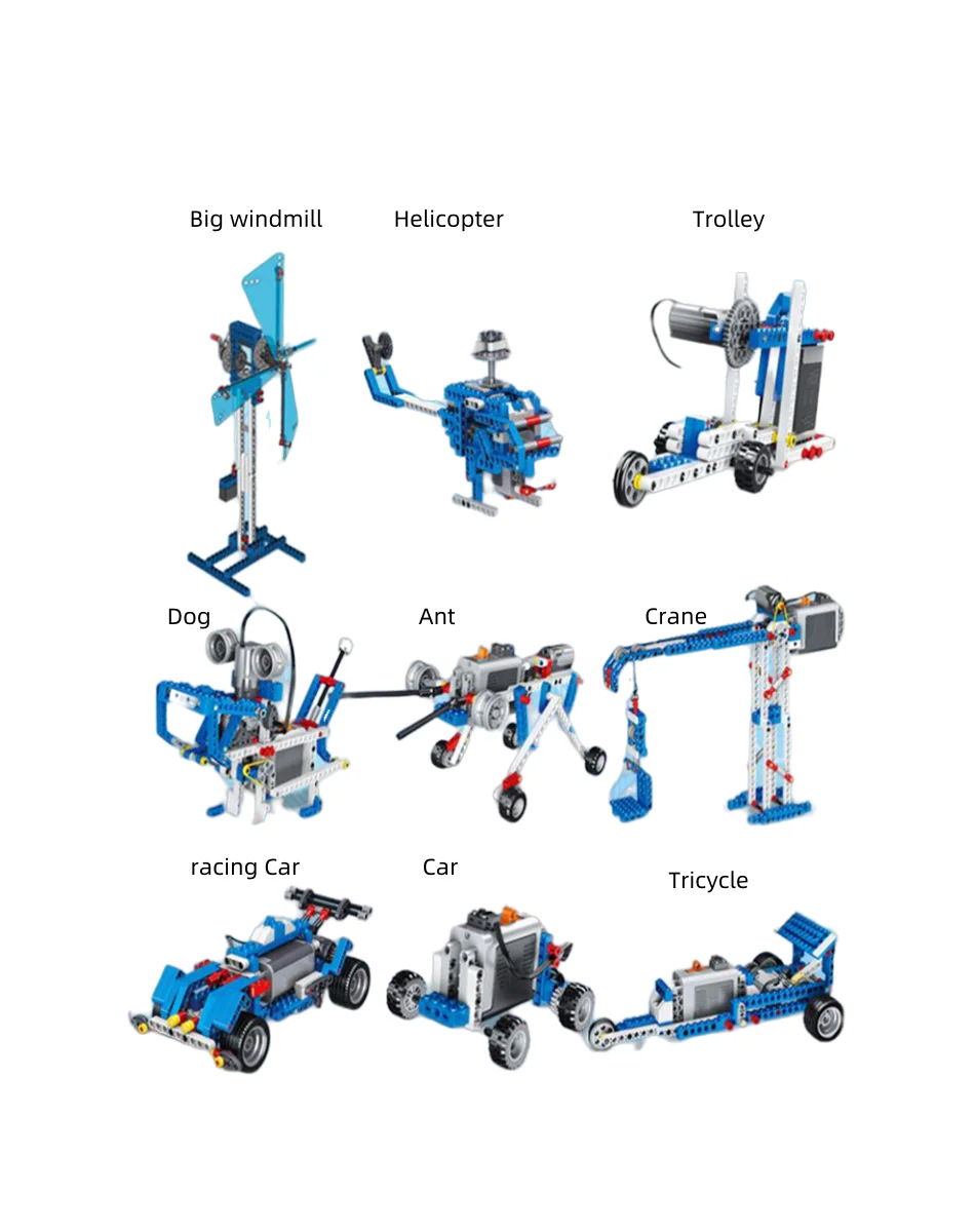 Детские строительные блоки игрушки динамичная большая ветряная мельница