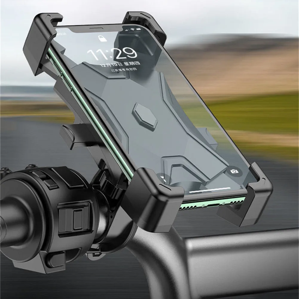 Bike Motor Phone Holder Bracket for 3.5-6.8inches Mobile Phone Bicycle Motorcycle Stand Phone Grip for iPhone Andriod Phone