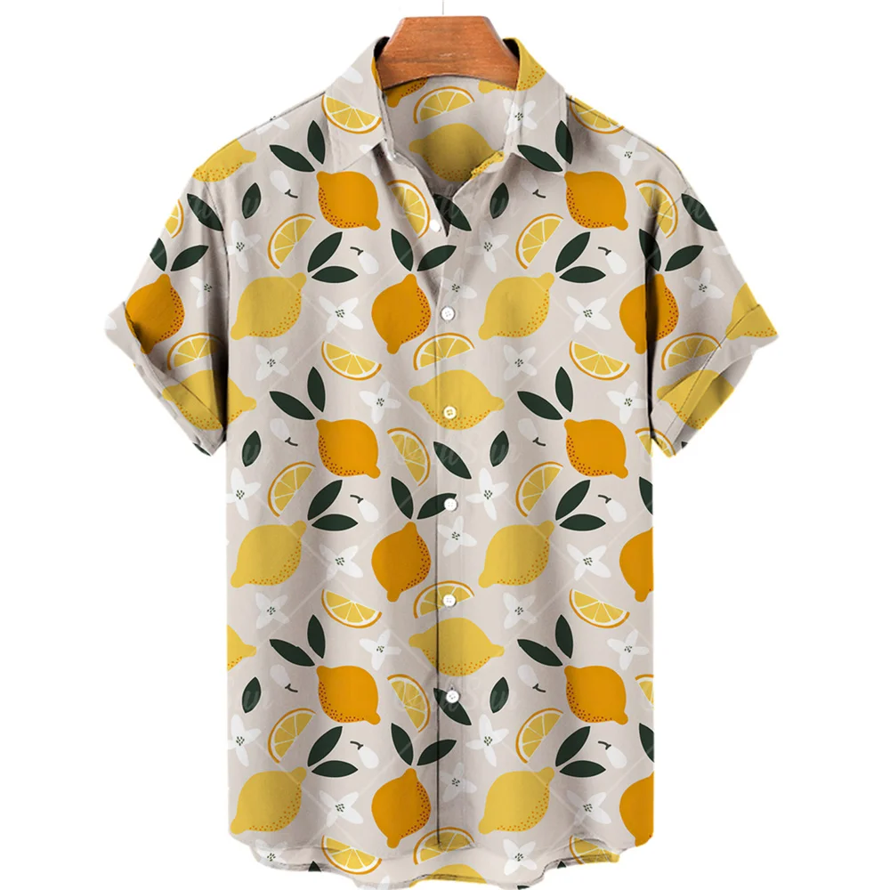 

2022 European and American fashion men's Hawaiian shirt men's casual color floral print beach shirt short sleeve plus size 5XL