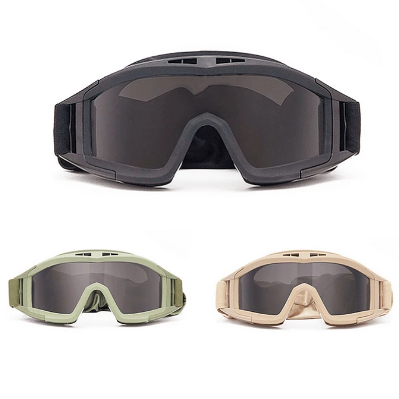 

Outdoor Tactical Glasses Desert Locust Army Fan Goggles CS Anti-shock Sports Unisex Bulletproof Glasses Men's Cycling Goggles