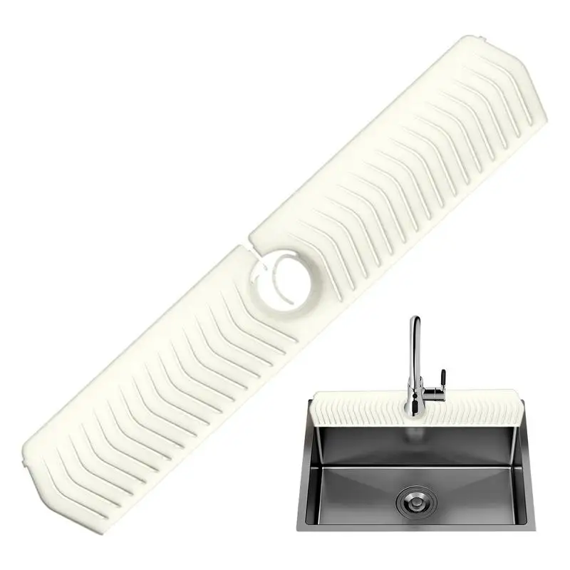 

Faucet Handle Drip Catcher Tray Faucet Water Catcher Mat Dish Drying Mat Draining Pad Portable Fast Drainage Sink Splash Guard