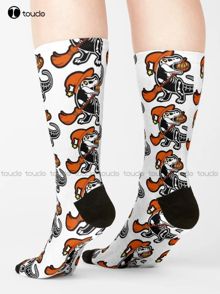 

Хэллоуин динозавр T Rex материнская модель для мальчиков Модный креативный Досуг смешное искусство Harajuku абстрактная картина маслом носки