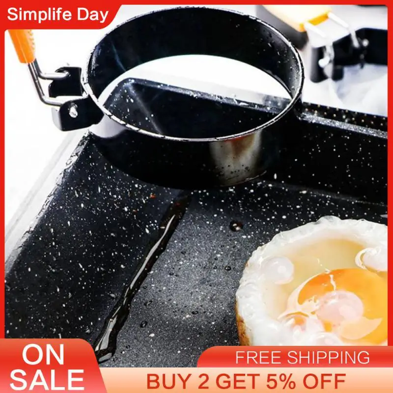 

Кольцо для омлета с защитой от ожогов, неприлипающая модель, круглый цветочный омлет в форме сердца, ручной кухонный инструмент для яиц