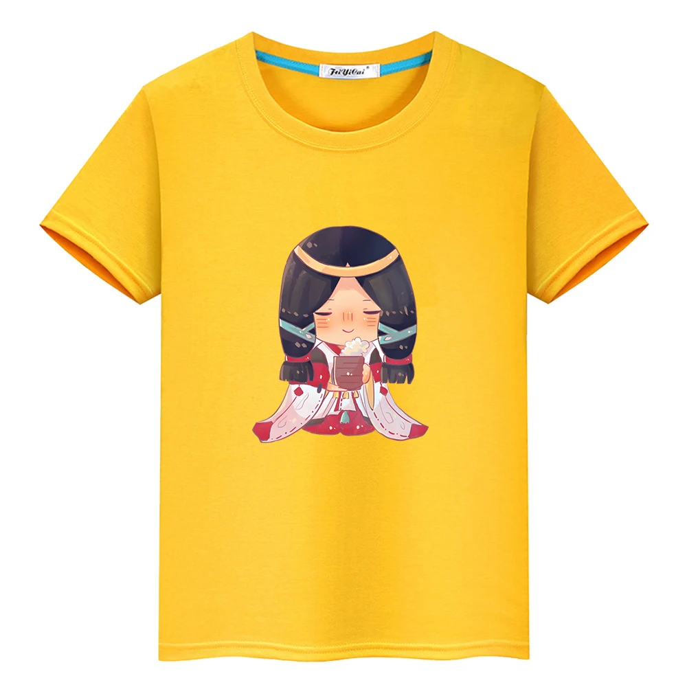 

Game Onmyoji Yao Bikuni Printing T-shirt 100% Cotton Cartoon Graphic Tee-shirt Short Sleeve Summer Casual Tshirt Boys/Girls Tees