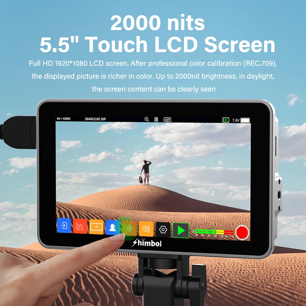 Монитор записи SHIMBOL MEMORY I PRO 5 5-дюймовый сенсорный экран 2000 нит монитор