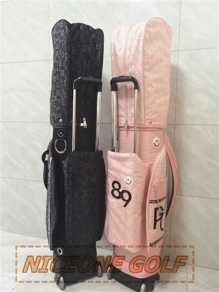 New Golf Bag for Women PG Smiling Face Waterproof Bag for Golf Club Standard Bag for Women GOLF Bag with Wheels and Pull Rod Bag