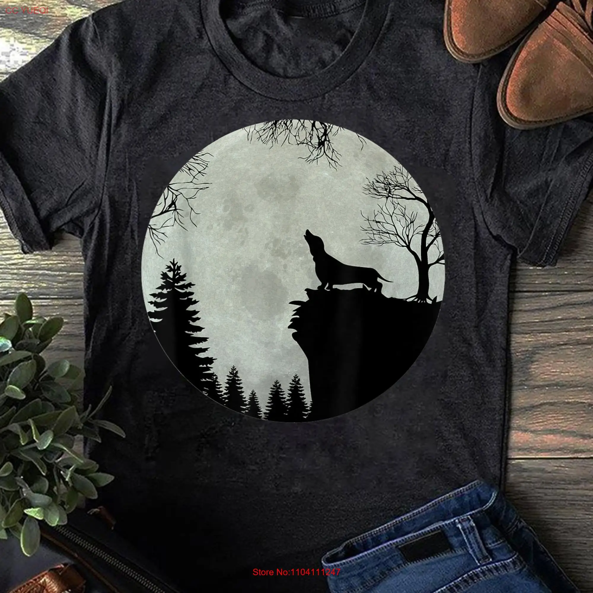 Футболка с длинным или коротким рукавом для влюбленных изображением таксы Teckel