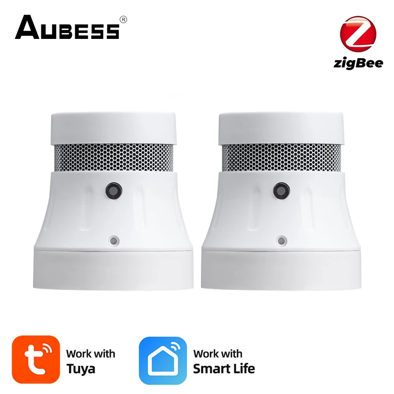 

Tuya Zigbee 3.0 Fire Alarm Smoke Detector Smart Home System High Sensitivity Safety Prevention Sensor Works With Smart Life APP