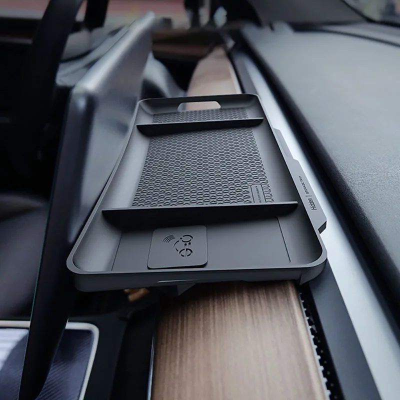 

For Tesla Model 3 Y Screen Rear Storage Box Organizer Magnetic Storage Invisible ETC Sunglasses Tray Tissue Box Accessories Y