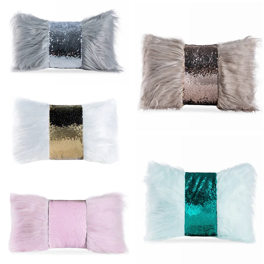 

Soft Plush Cushion Cover Home Decor Pillow Covers Living Room Bedroom Sofa Decorative pillowcase 30x50cm shaggy fluffy cover