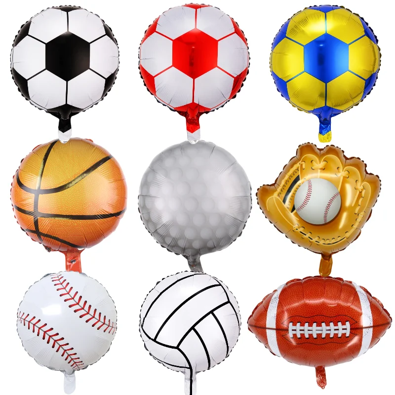 

18-дюймовый футбол, баскетбол, регби, бейсбол, гольф, воздушный шар из алюминиевой пленки, детский подарок на день рождения, футбольный спорт, чемпион