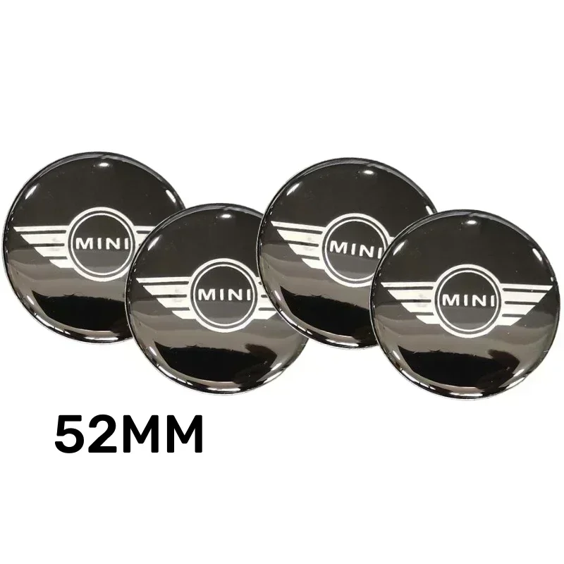 

Алюминиевые наклейки на колесо, 52 мм, для мини Купера, CLUBMAN, COUNTRYMAN R53, R56, R57, JCW, R50, R52, R58, R60, Внешнее украшение