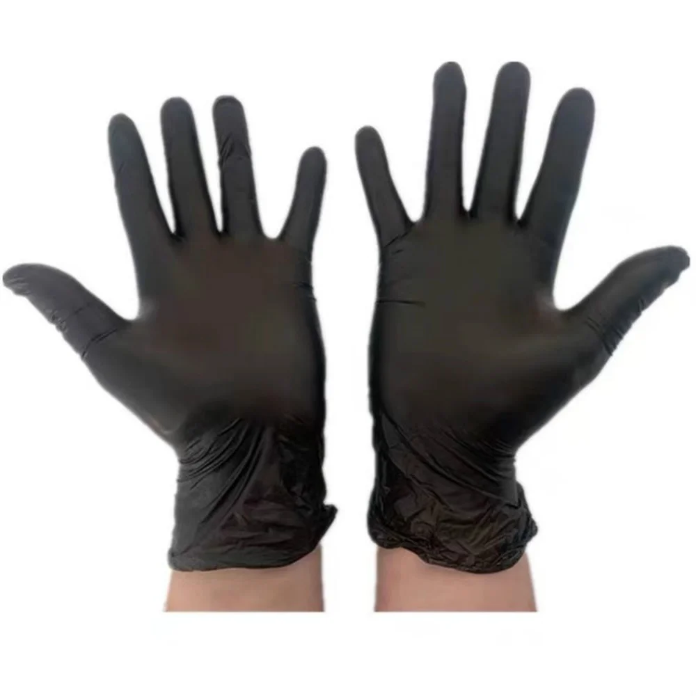 

100 Pcs/pack Black Gloves Disposable Latex Free Powder-Free Glove Size Small Medium Large X-Large Nitrile Vinyl Hand S M XL