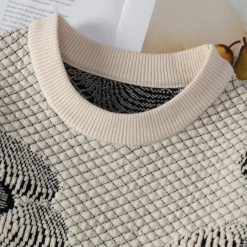 Мужской вязаный базовый слой повседневный свитер осень/зима новый стиль модный