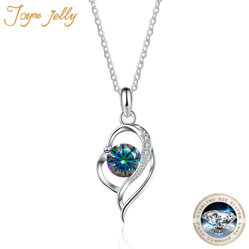 

Женский кулон из серебра 100% пробы, с муассанитом