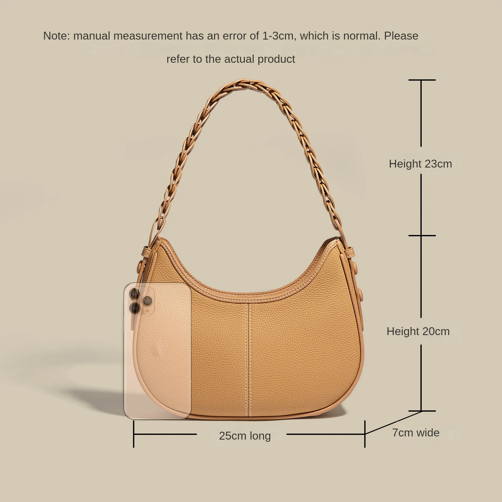 Stylish Genuine Leather Bags for Women 2023 New Half Moon Luxury Saddle Bag, Free Shipping Handbags with Woven Strap and Zipper