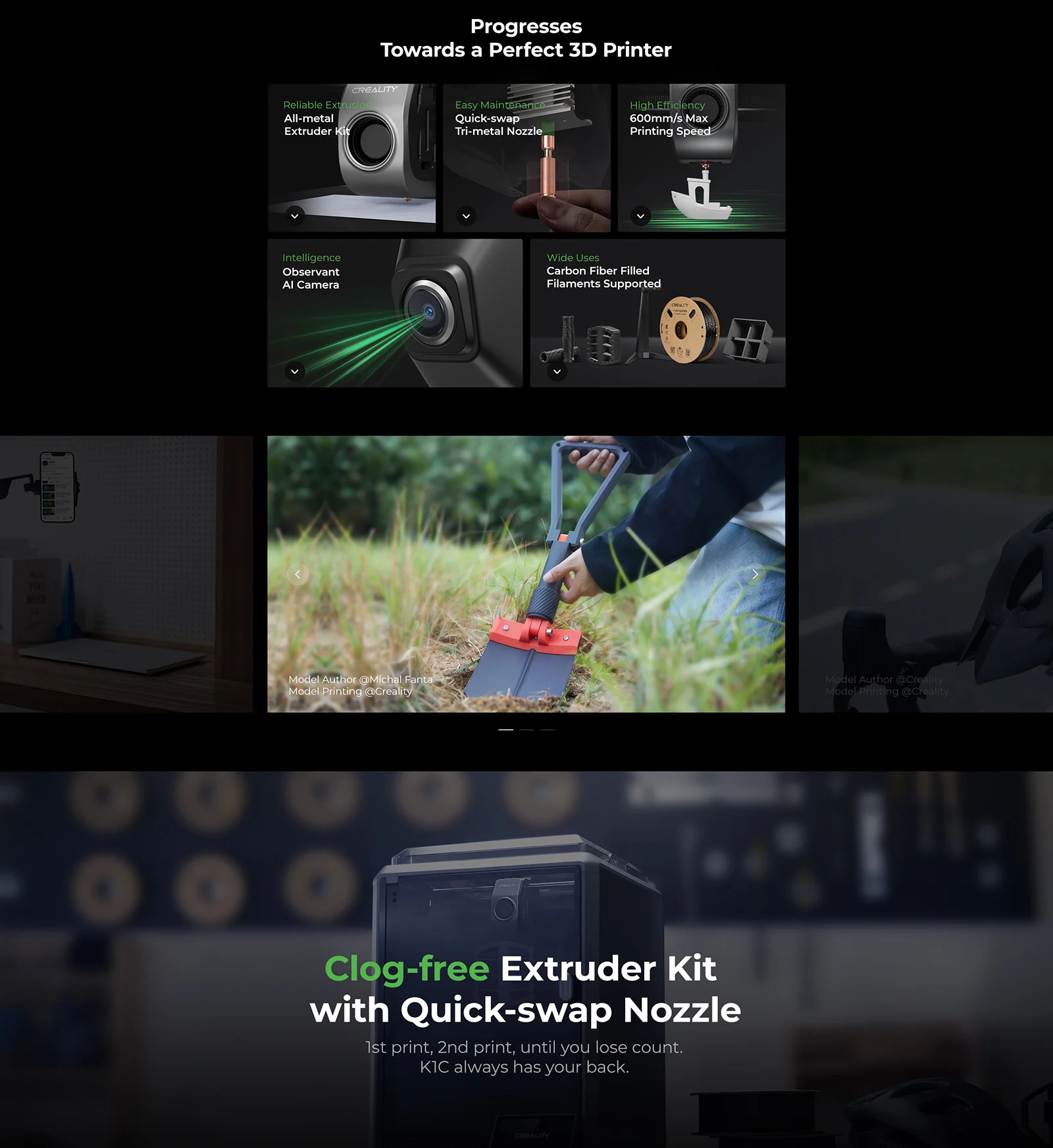 3D-принтер Creality K1C с камерой AI 600 мм/с высокоскоростная печать автовыравнивание