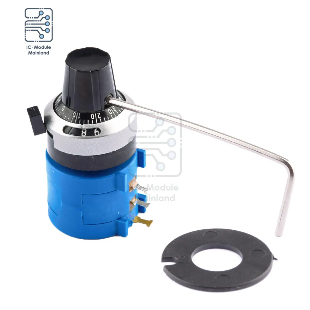 

1PCS 3590S 6.35 mm Precision Scale Knob Potentiometer Knob Equipped With Multi-Turn Potentiometer