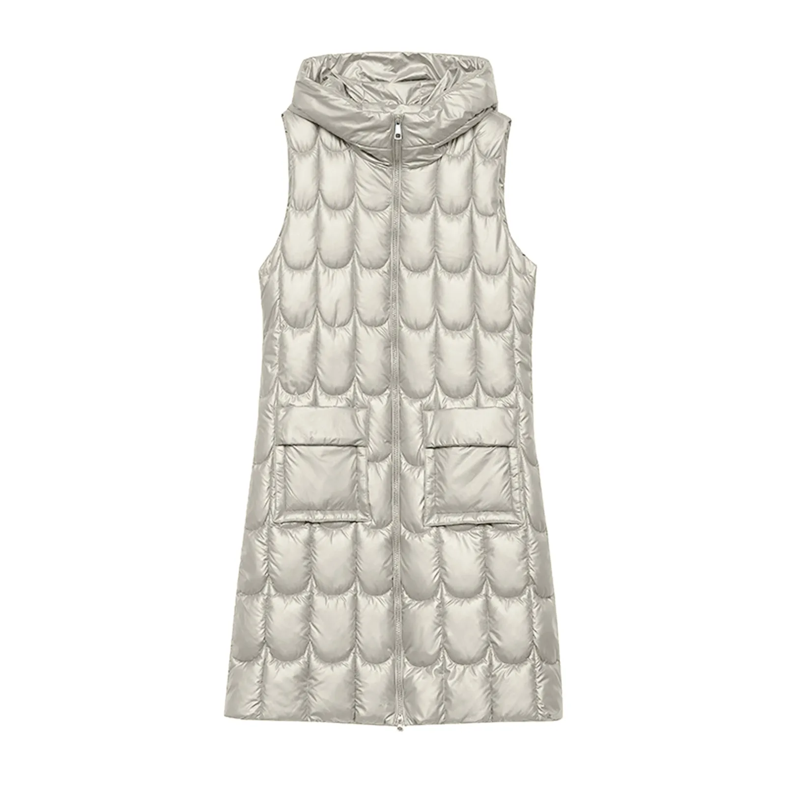 Womens Fashion Jacket Down Cotton Vest Winter Sleeveless Horse Clip Jacket Fashion Casual Warm Down Coat Solid Color Outwear