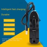 universal smart battery single slot charger adapter usb 4 2v connector li ion battery charger for 18650 18500 16340 14500 26650
