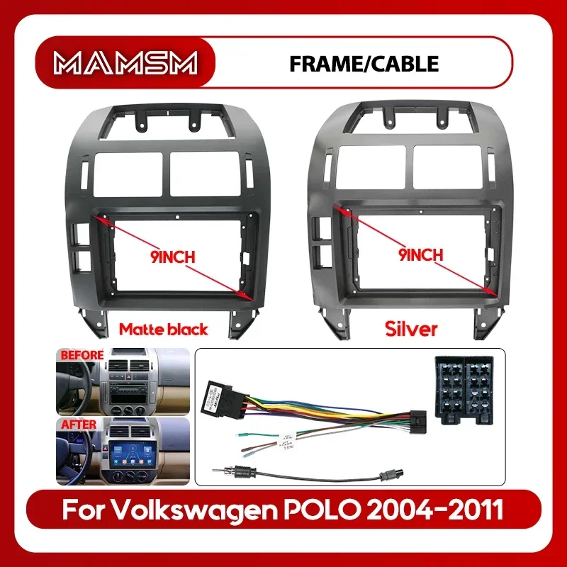 MAMSM 2 Din 9-дюймовый автомобильный радиоприемник DVD GPS Mp5 пластиковая панель