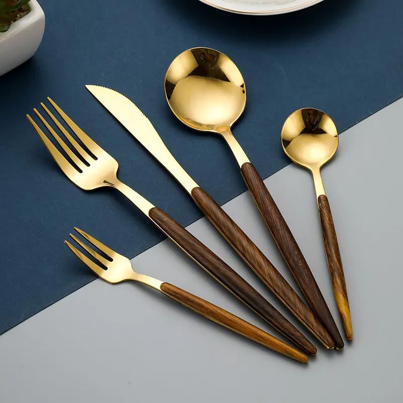 

30 Pcs Dinnerware Cutlery Set Cutlery Tableware Stainless Steel Knife Spoon Fork Tableware Silverware Flatware Set Dropshipp