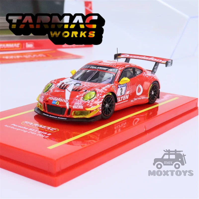 

Tarmac работает 1:64 Porsc 911 GT3 R nюрбургринг 24h 2018 литая модель автомобиля